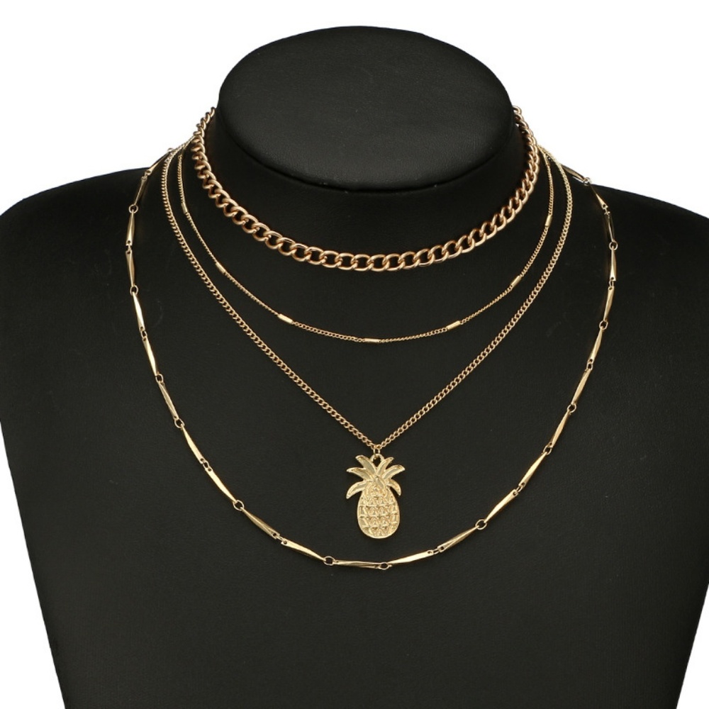NEW multi layer pineapple necklace - Picture 2 of 7